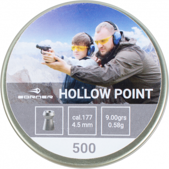 Пуля пневматическая BORNER HOLLOW POINT 4,5мм, 0,58гр (500 шт.) Пуля пневматическая BORNER HOLLOW POINT 4,5мм, 0,58гр (500 шт.)